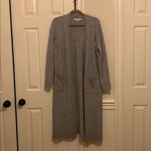 Loft grey duster sweater